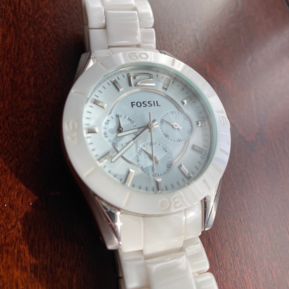 FOSSIL white ceramic watch - Picture 2 of 4